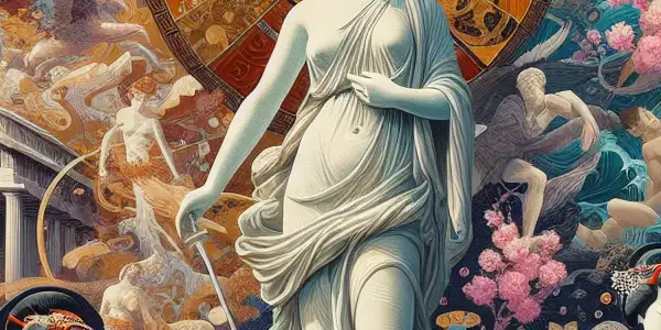 A visual journey showcasing the evolution of erotic art from classical Greece to modern digital culture.