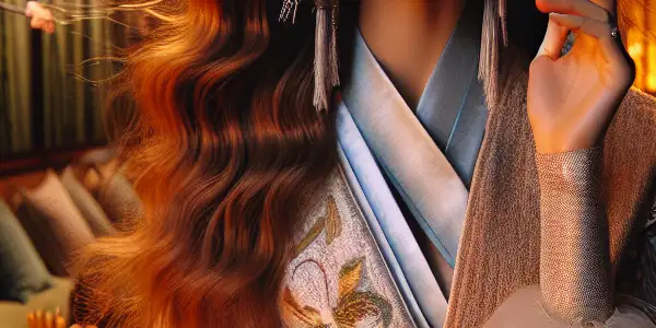 Two enchanting female stars in a chic Japanese lounge, engaging playfully in stylish, captivating outfits.